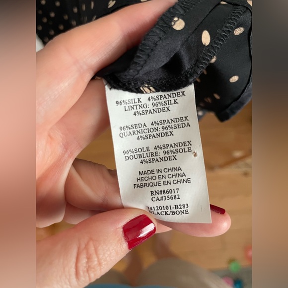 2000s Bebe Sexy Silk Polka Dot Midi Dress - Picture 9 of 10